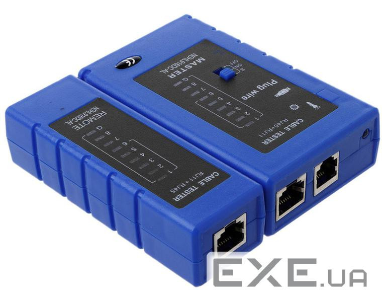 Кабельний тестер Merlion NSHL916DC-AL, RJ-45+RJ11 (YT-NSHL916DC-AL)