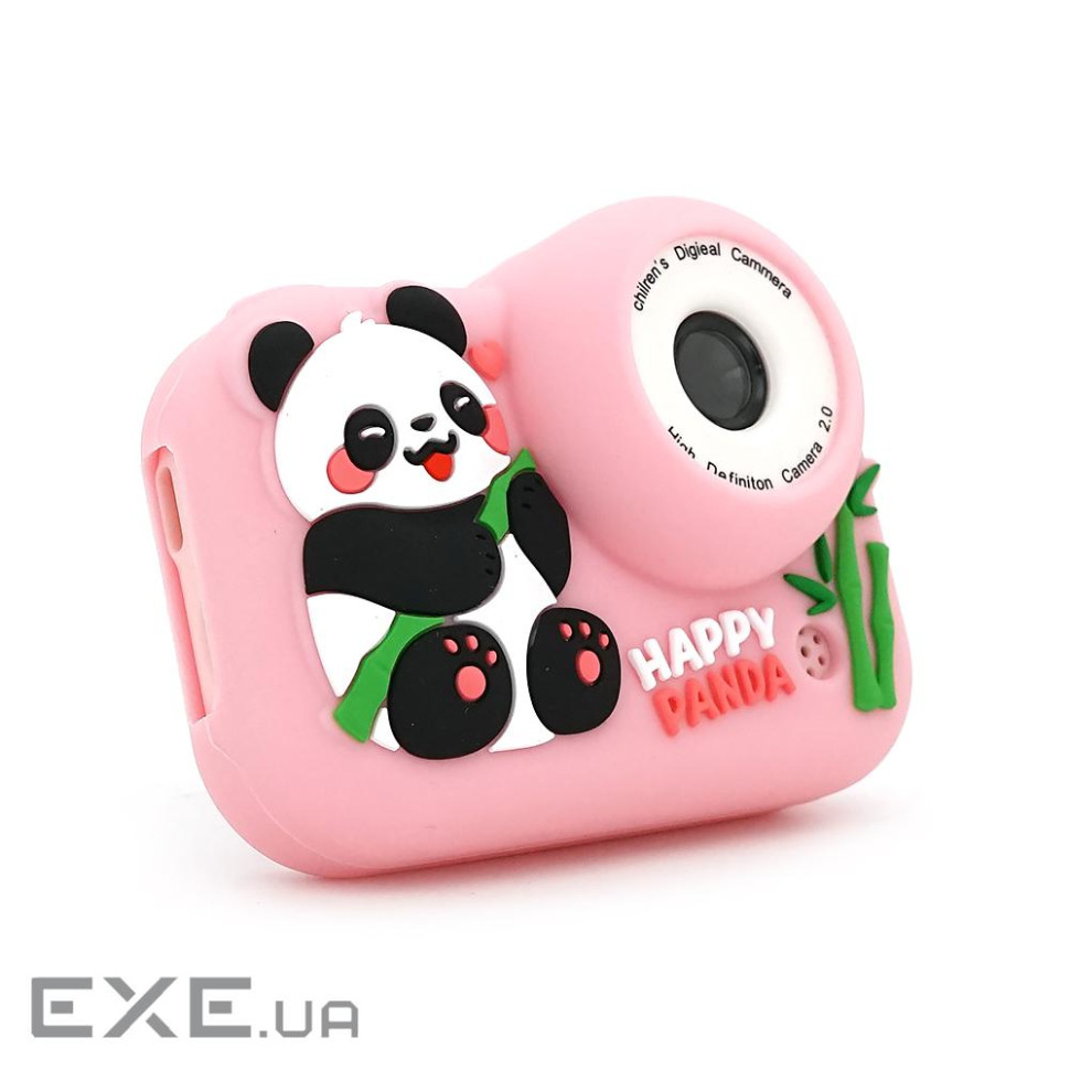 Дитячий фотоапарат M03 Рожева Панда, 2 камери, екран IPS 2-дюйми, Type-C, Pink, BOX (YT-M03-Pink)