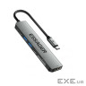 Концентратор Essager USB-C 7-in-1 HDMI + USB 3.2 + USB-C + SD/TF gray (EHB07-QH0G-Z)