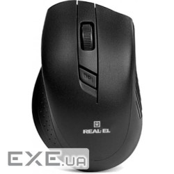 Миша бездротова REAL-EL RM-300 Black/Grey Сірий (EL123200012)