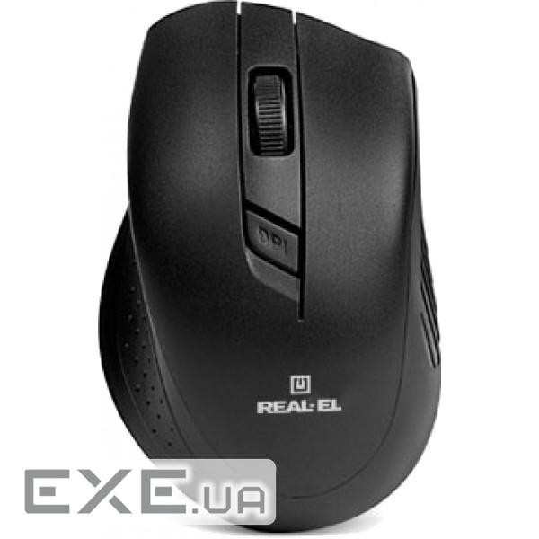 Миша бездротова REAL-EL RM-300 Black/Grey Сірий (EL123200012)