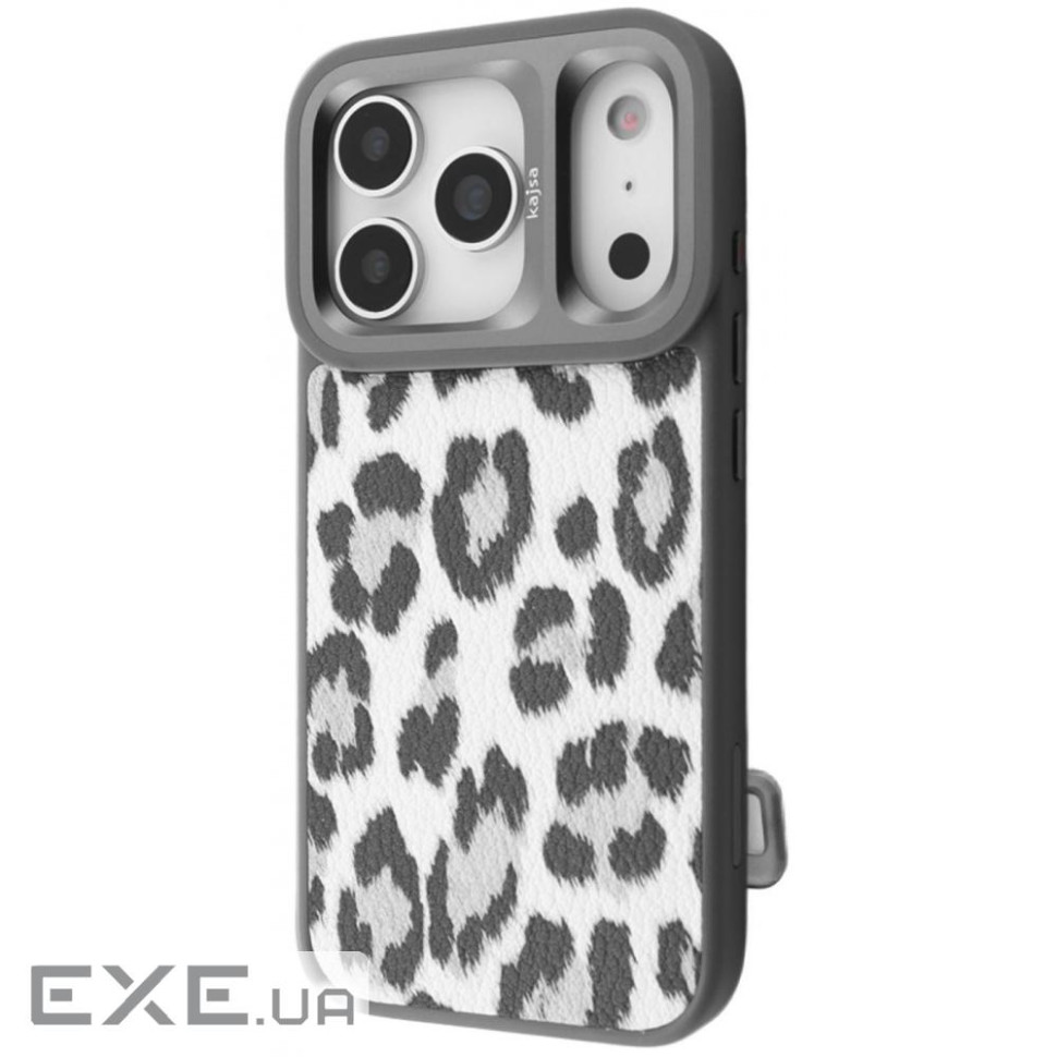 Чехол Kajsa Leopard Pattern with Magnetic Ring iPhone 17 Pro Max gray (65334 gray)