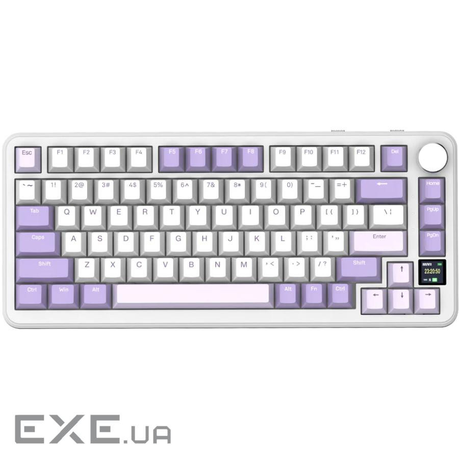 Клавіатура ігрова механічна Attack Shark X85PRO 82кл. RGB, Wireless, Lavender (X85PROL_AS)