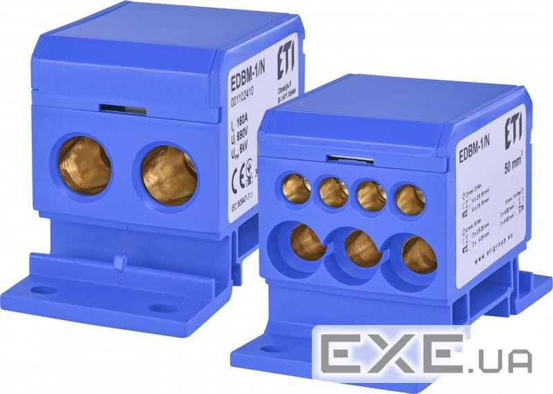 Блок розподільчий ETI EDBM-1/N (160А, 1x4-50, 3x2,5-25, 4x2,5-16) (1102410)