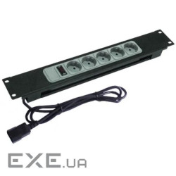 19"Блок силовых розеток UPS, 5 позицій, в мет.каркасе, 1,5U, 1.8 м (RAX-RP-X5-UPS) (RAX-RP-X5-UPS)