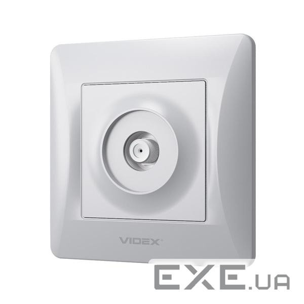 ТВ розетка Videx BINERA SAT одинарна супутникова срібні (VF-BNSK1SATE-SS)
