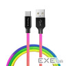 Дата кабель USB 2.0 AM to USB-C 1.0m multicolor ColorWay (CW-CBUC018-MC)