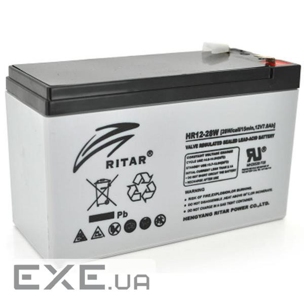 Акумуляторна батарея AGM RITAR HR1228W, Gray Case, 12V 7.0Ah