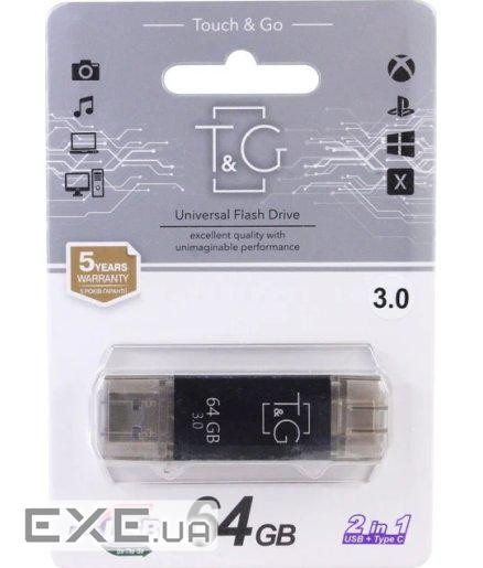 Флеш накопичувач USB 64Gb T&G Star TG009TC, Black, Type-C / USB 3.0 (TG009TC-64GBK3)
