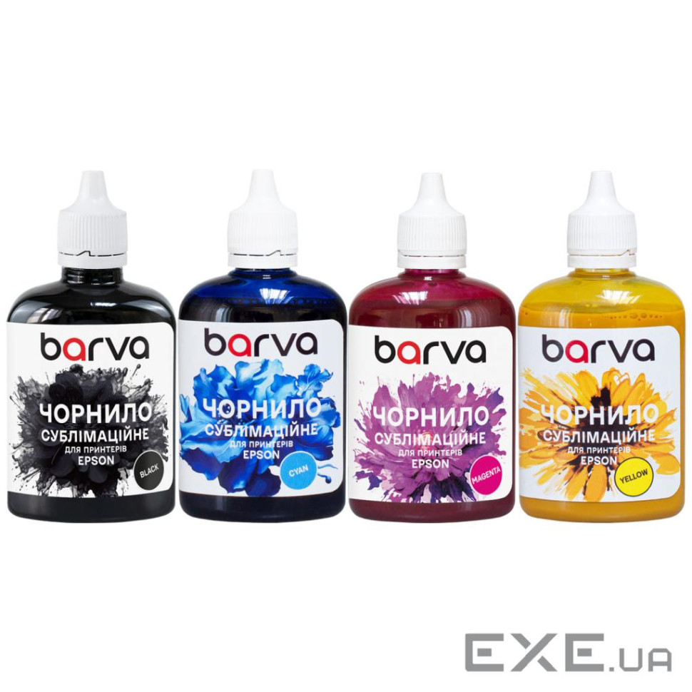 Чорнило Barva Epson sublimation 4х100 мл, BK/C/M/Y SET (SUB-100-MP) (I-BARE-SUB-100-MP)