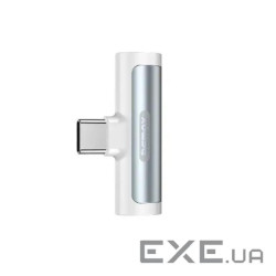 Адаптер Remax RL-LA03a Smooth 2in1 USB Type-C-3.5mm/USB Type-C White (6954851298809)