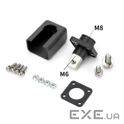 Корпусна прохідна клема М8-M6, 200A, 1000V, мідь, Black (YT-200AM8M6-Black) , Black (YT-200AM8M6-Black)