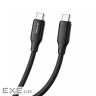 Дата кабель USB-C to USB-C 1.0m 3A 60W TPE embossed black ColorWay (CW-CBPDCC101-BK)