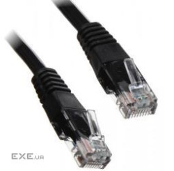 Патч-корд неекранованій RJ45 UTP5e 2.0m,patch AWG26 D=4.5mm Gold,чорний (78.01.4464-1)