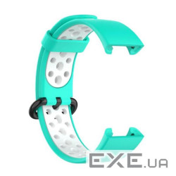 Ремінець BeCover Vents Style для Xiaomi Redmi Smart Band 2 Turquoise-White (709428)