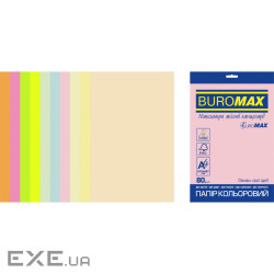 Папір Buromax А4, 80g, PASTEL+NEON, 10colors, 20sh, EUROMAX (BM.2721720E-99)