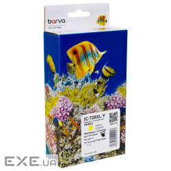 Картридж Barva HP 728XL/F9J65A, ver. U1-U30, 130 мл, Yellow (IC-728XL-Y)