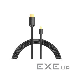 Кабель Vention HDMI - microHDMI, M/M, 1.5 м, чорний (AGIBG)