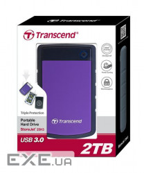 Зовнішній жорсткий диск TRANSCEND 2TB TS2TSJ25H3P Storejet 2.5