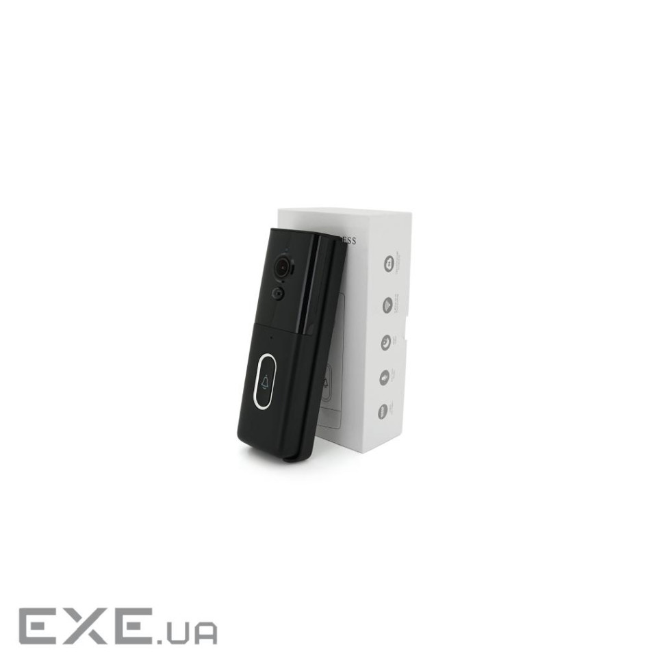 Дверний дзвінок YOSO Wi-Fi video 2MP battery -18650 SD card black (DoorVision-WIFI-02-2)