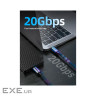 Дата кабель USB-C to USB-C 2.0m 100W USB3.1 20Gbps 4K60Hz Cabletime (CA914234)