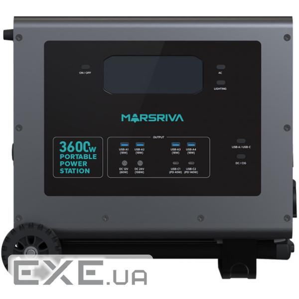 Зарядна станція Marsriva MP36 3600W (3686.4Вт/г) AC,UPS, USB-C PD 140 Вт LiFePo4