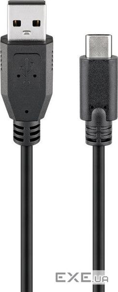 Кабель пристроїв USB Type-C-2.0A M/M 0.5m,(USB2.0) 3xShield AWG24+28,чорний (75.05.5467-1) (75.05.5467-1)