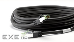 Патч-корд екранований RJ45 SFTP8.1 0.25m, patch AWG24 D=8.2mm LSOH Gold Cu,чорний (75.06.6719-10)