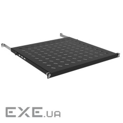 Полиця ZPAS 19, 0.5U, глибина 550 мм, кріплення 550-650 мм, 70кг максимально, чорна (W-8264-550-161) (W-8264-550-161)