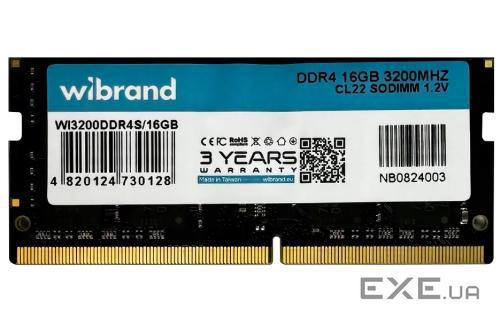 Модуль пам'яті WIBRAND SO-DIMM DDR4 3200MHz 16GB (WI3200DDR4S/16GB)