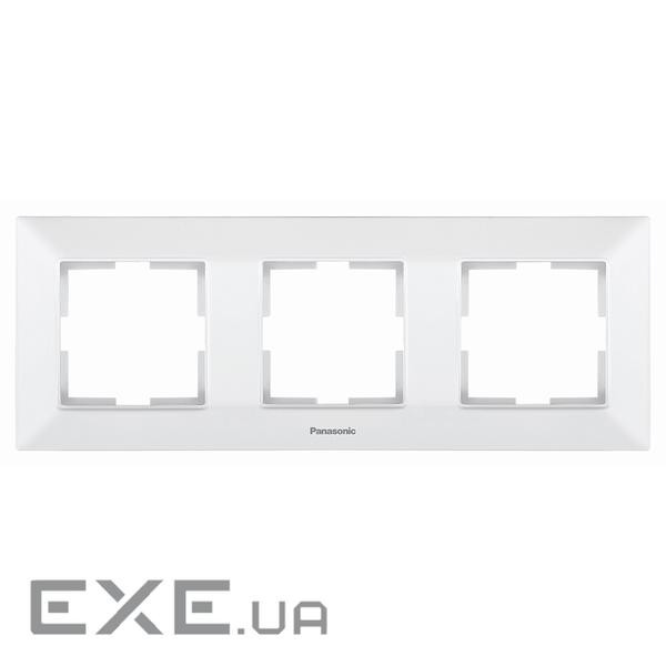 Рамка Panasonic Arkedia Slim потрійна, горизонтальна, біла (WNTF08032WH-UA)
