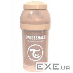 Пляшечка для годування Twistshake антиколікова 180 мл, бежева (69860)