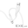 Кабель HOCO X97 Crystal Color USB-A to Micro-USB 1м White (6931474799838)