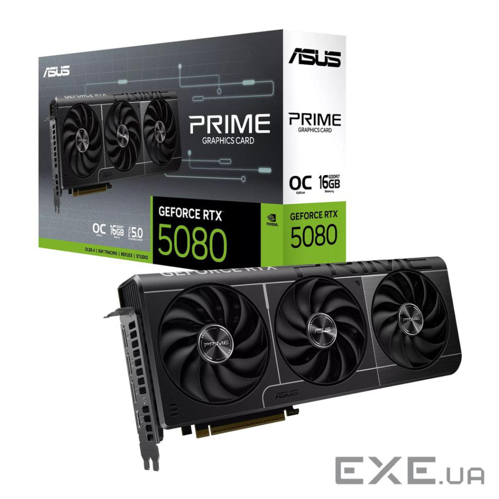 Видеокарта GF RTX 5080 16GB GDDR7 Prime Evo OC Asus (PRIME-RTX5080-O16G-EVO)