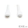 Кабель USB-C > Lightning заряджання/синхронізації, DIGITUS, 2м, USB 2.0, 60W, силі (AK-600110-020-W) (AK-600110-020-W)
