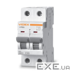 Автоматический выключатель Videx RS6 RESIST 2п 50А 6кА С (VF-RS6-AV2C50)