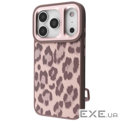 Чехол Kajsa Leopard Pattern with Magnetic Ring iPhone 17 Pro Max desert tita (65334 desert titanium)