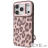 Чехол Kajsa Leopard Pattern with Magnetic Ring iPhone 17 Pro Max desert tita (65334 desert titanium)