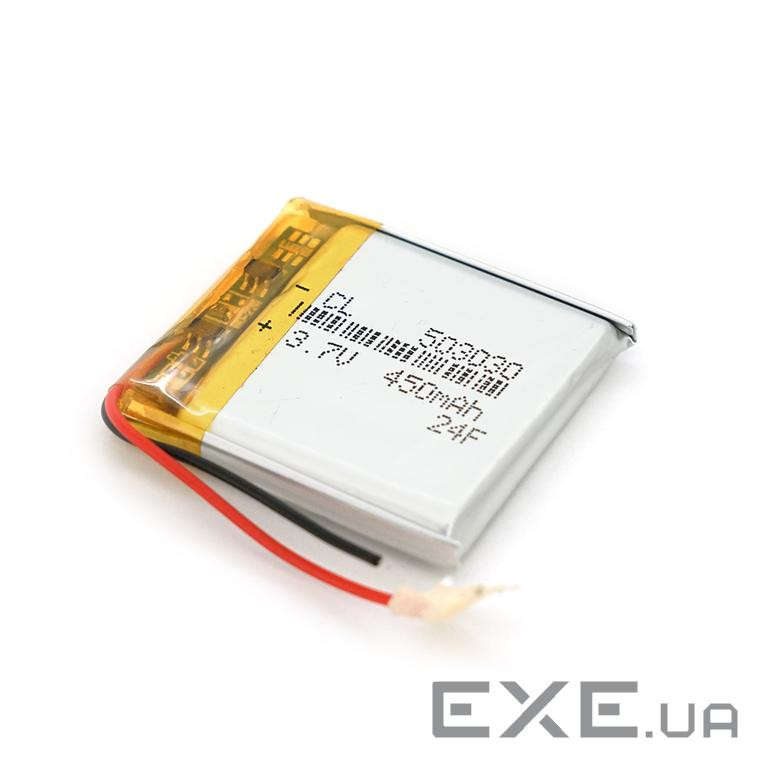 Літій-полімерний акумулятор 5*30*30mm (Li-ion 3.7В 400мА&middot,год) (503030) ) (503030)