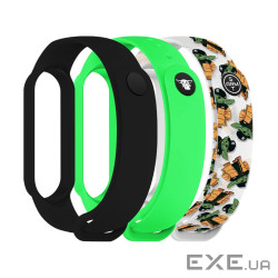 Ремінець до фітнес браслета Armorstandart комплект 3шт Xiaomi Mi Band 7/6/5 This-is-the-W (ARM77047)