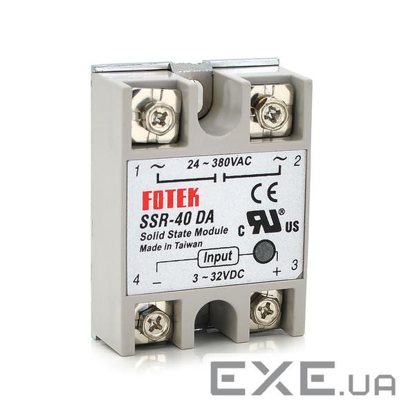 Твердотільні реле Fotek SSR-40DA 40А 24-380В AC AC