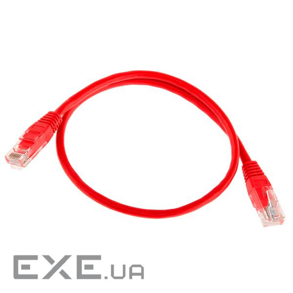 Патч-корд литий RITAR, UTP, RJ45, Cat.5e, 1m, червоний, Cu (мідь ) (04271)