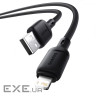 Кабель Baseus Silky Series Fast Charging Lightning 2.4A (2m) black (P10377702113-01)