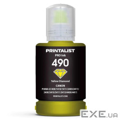 Чорнило Printalist Canon GI-490 для G1400/G2400/G3400 140г Yellow (PL490Y)