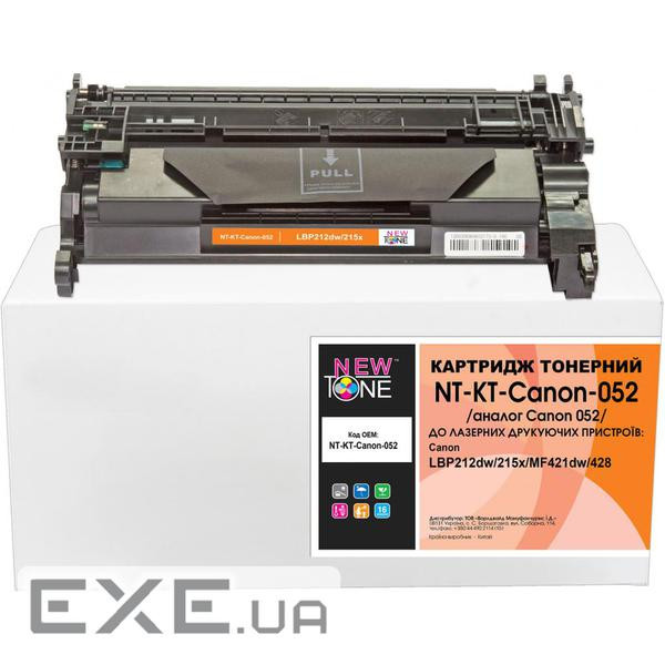 Тонер-картридж NewTone Canon LBP212dw/215x/MF421dw/428, Black (NT-KT-Canon-052)