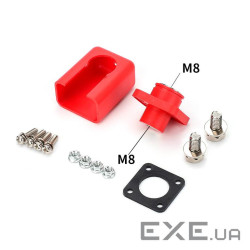 Корпусна прохідна клема М8-M8, 200A, 1000V, мідь, Red (YT-200AM8M8-Red) , Red (YT-200AM8M8-Red)