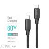 Дата кабель USB-C to USB-C 2.0m 3A 60W TPE embossed black ColorWay (CW-CBPDCC102-BK)