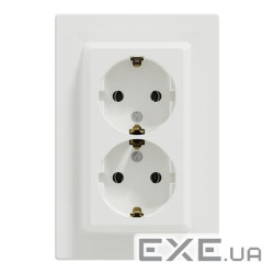 Розетка Schneider Electric ASFORA із заземленням подвійна біла 16А (EPH9900121)