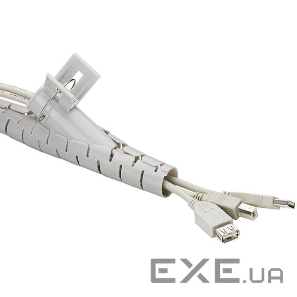 Кабельний організатор Стяжка (хомут),Труба для кабелів 2.5m D=20mm,сірий (75.05.1922-1) (75.05.1922-1)