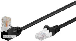 Патч-корд неекранованій RJ45 UTP5e 1.0m,patch D=4.9mm AWG26 1x90ё Gold,чорний (75.09.4171-10)